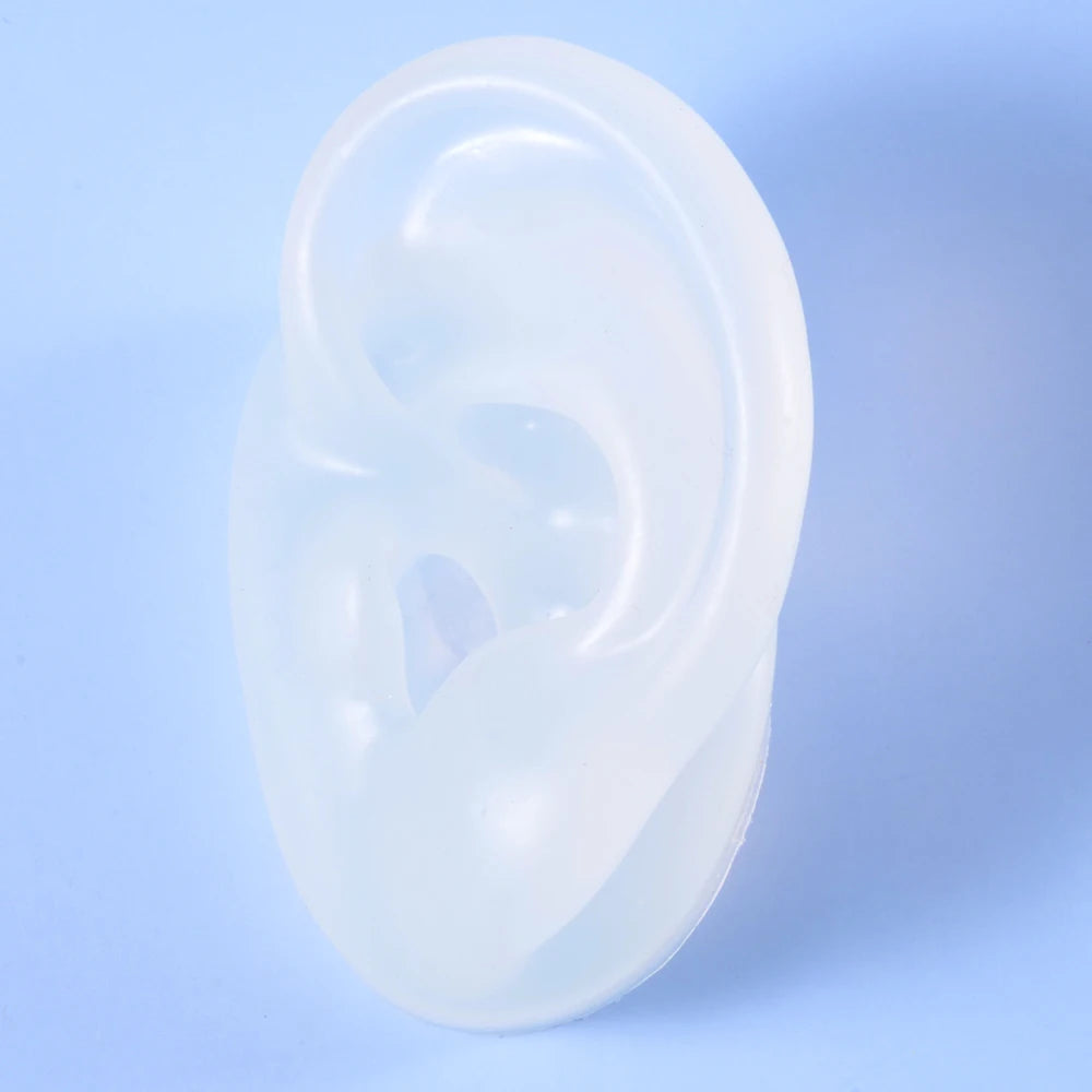 Professional Silicone Ear Model for Piercing Practice - Reusable Earring and Ear Stud Display Tool, Ideal for Body Jewelry Showcasing