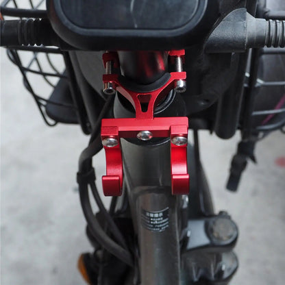 Portable Double Metal Helmet Rack: Electric Scooter & Bike Shelf Storage Hanger with Buckle Hooks - Co X9K6