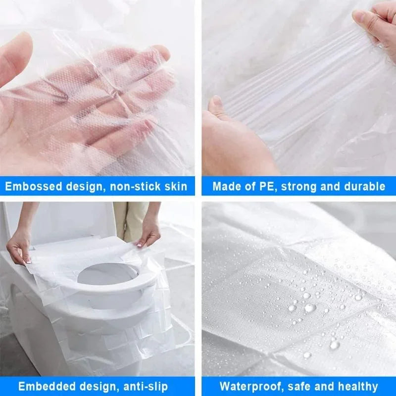 200-Pack Disposable Toilet Seat Covers – Portable Safety Pads for Travel and Camping, Waterproof Cushion for Bathroom Supplies