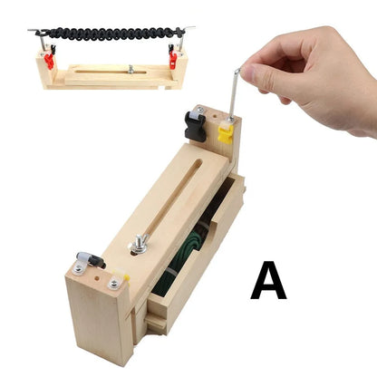 DIY Bracelet Woven Workbench - Adjustable Length Manual Wooden Paracord Jigs Set - Rope Weaving Maker Platform and Tool