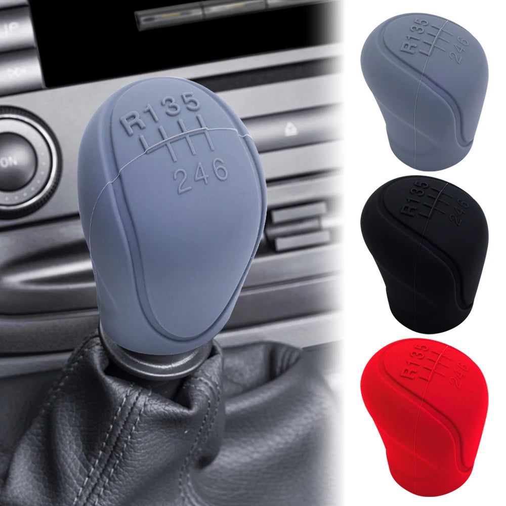 Car Silicone Gear Shift Knob Cover – Non-Slip Grip Handle, Protective Cover for Manual 6-Speed, Car Interior Accessory