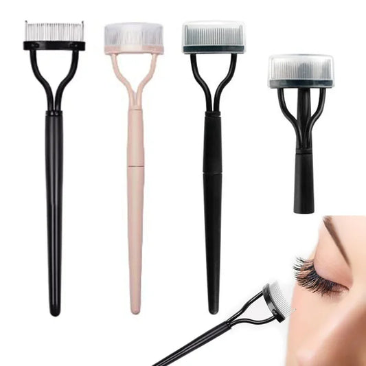 Eyelash Separator Metal Teeth Foldable Curler - Stainless Steel Makeup Tool for Beauty - Mascara Curl Brush Comb