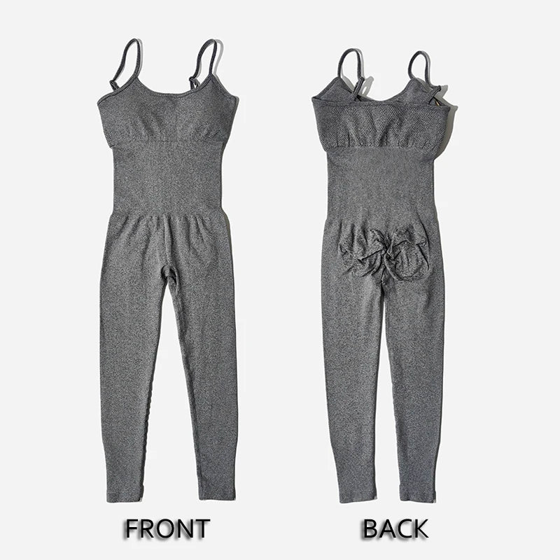 Seamless Yoga Set: Women's Tracksuit Jumpsuits - One Piece Fitness Rompers for Workout, Gym, and Sportswear