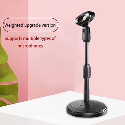 1/2/5pcs Microphone Retractable Desktop Stand - Disc Microphone Stand for Live Streaming, Desktop Clip