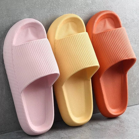 2024 Summer Women's Thick Platform Home Slippers | Fashion Soft Sole EVA Indoor Sandals | Non-Slip Flip Flops