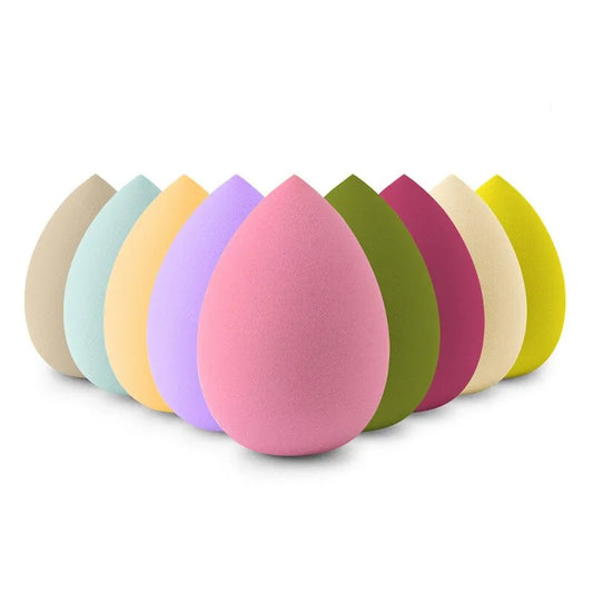 7-Piece Cosmetic Egg Makeup Puff Set - Smear-Proof, Super Soft Pear-Shaped Sponges for Wet and Dry Application