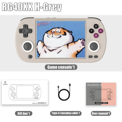 ANBERNIC RG40XX H Handheld Game Console - 4.0" 640x480 IPS Screen, 3200mAh, 64-Bit System with RGB Light, Preloaded with 5000+ Games