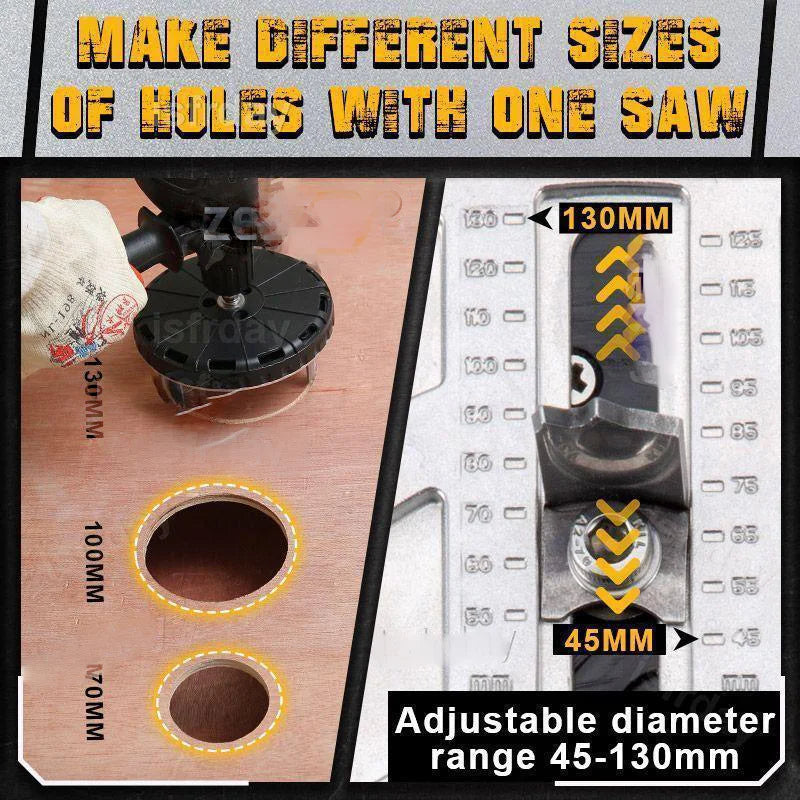 Adjustable Punching Saw E901 AH 45-130 - Interior Fitment Tool for Sawing Various Diameters During Refurbishment