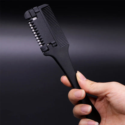 Hair Cutting Comb with Razor Blades – Thinning and Trimming Tool for Barbershop and Salon Styling