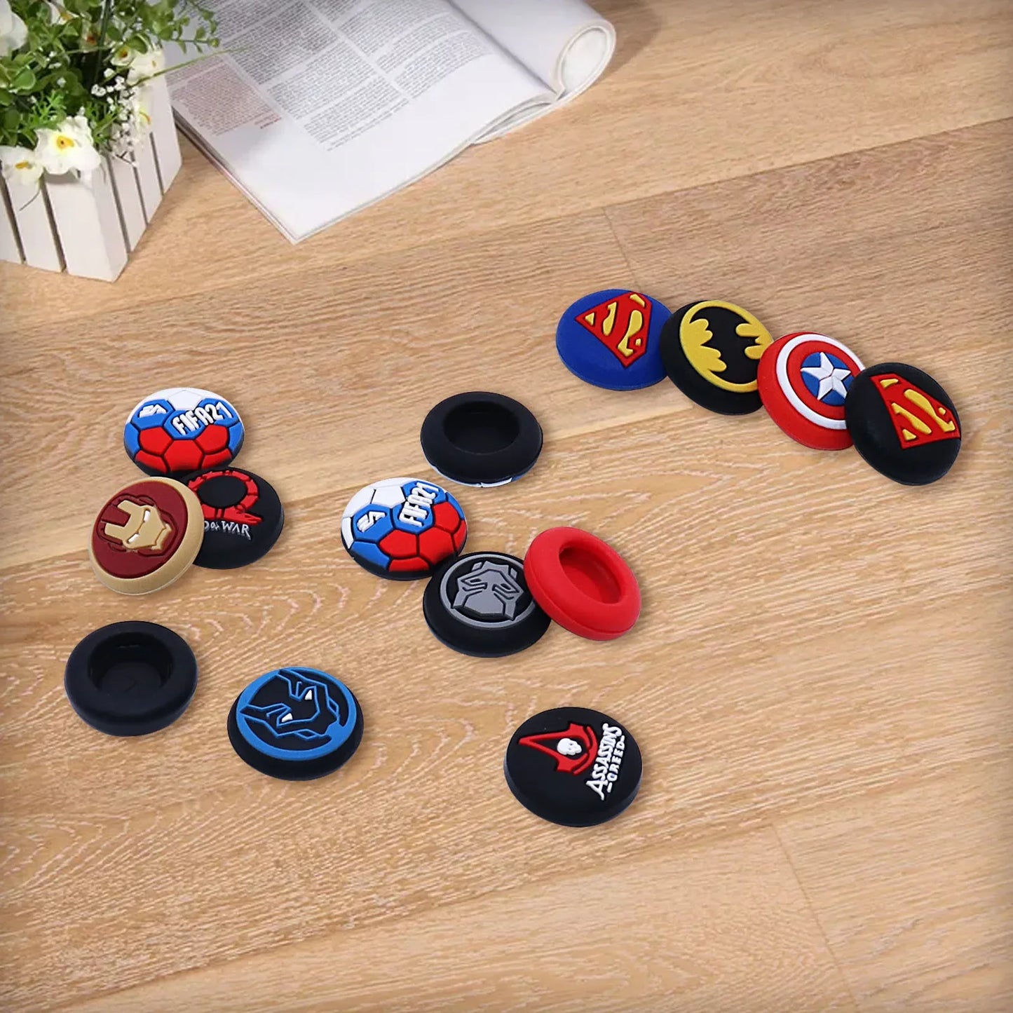 1 Pair Thumb Grip Caps for PlayStation and Xbox Controllers – Spiderman Design for PS5, PS4, Xbox Series X/S Joystick Accessories