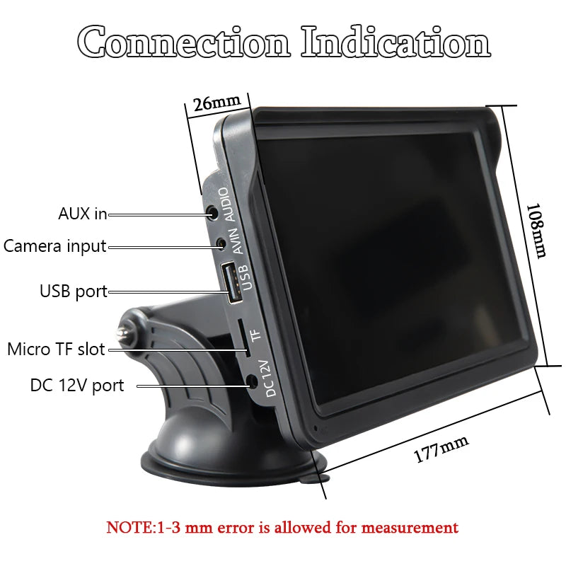 7-inch Portable Touch Screen Car Radio: Multimedia Video Player with CarPlay & Android Auto