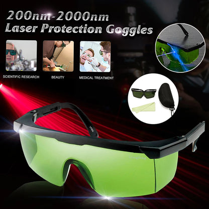 1PC Laser Protection Goggles: Stylish IPL-2 OD+4 Laser Safety Glasses - 200nm-2000nm