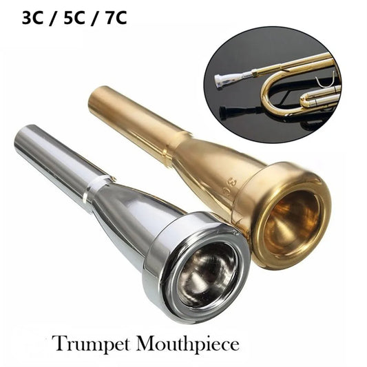 Professional Trumpet Mouthpiece: Gold Plated Design in 3C/5C/7C Sizes - Exceptional Craftsmanship for Advanced Players