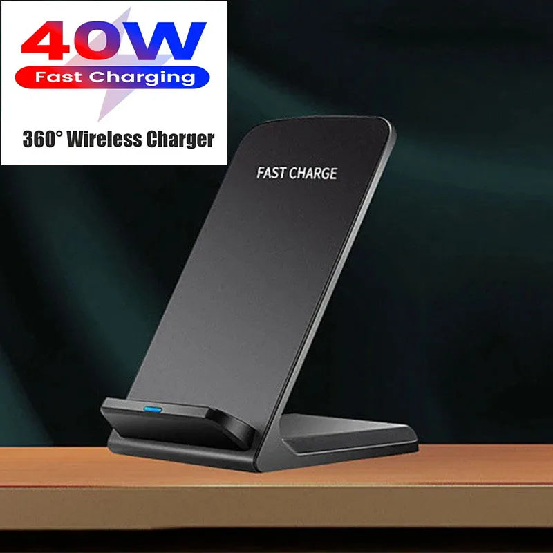 40W Fast Wireless Charger Stand - Quick Charging for Samsung S24/S23/S22/S21 Ultra, iPhone 15/14/13/12 Pro Max, Xiaomi 14