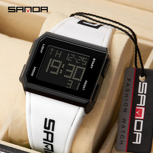 SANDA Brand Men’s Fashion Watch - Casual Sport LED Digital Wristwatch, Waterproof Military Clock, Relogio Masculino