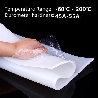 High Temperature Resistant Translucent Silicone Sheet - Waterproof, Anti-Slip, Odorless - Perfect for Shock Absorption & Gasket Use