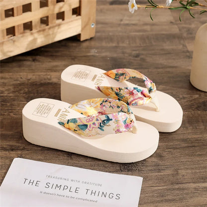 Fashion Women's Flip Flops - Summer Beach Platform Slippers, Casual Wedges Sandals for Outdoor Summer Shoes