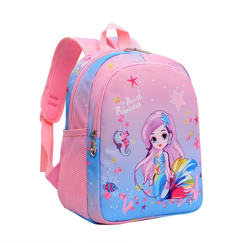 2023 Baby Girls Engineering Backpack – Cartoon School Bag for Kids Ages 2-6, Small Kindergarten Backpack, Cute Design