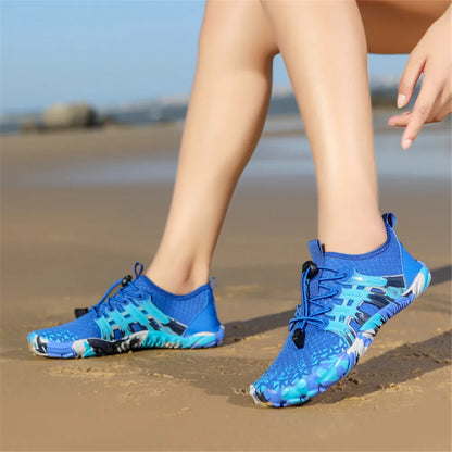 Men’s and Women’s Water Shoes – Upstream Wading, Swimming Barefoot Five Fingers, Colorful Beach Aqua Sneakers, Unisex