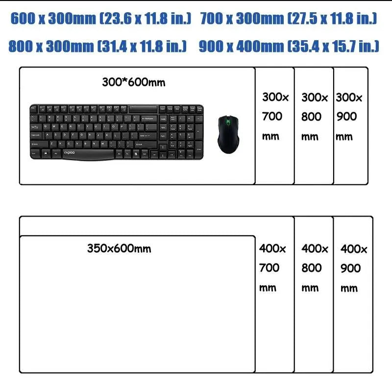 Japanese Dragon XXL Gaming Mousepad: Large Keyboard Gamer Mouse Pad - Speed Desk Mat for Anime, Available in 900x400 and 700x300 Sizes