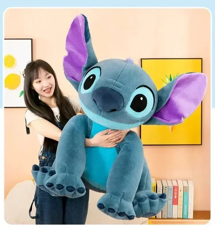 Disney Lilo and Stitch Giant Plush Doll - 30cm to 80cm Cartoon Animal Stuffed Toy, Soft Couple Sleeping Pillow, Ideal Gift