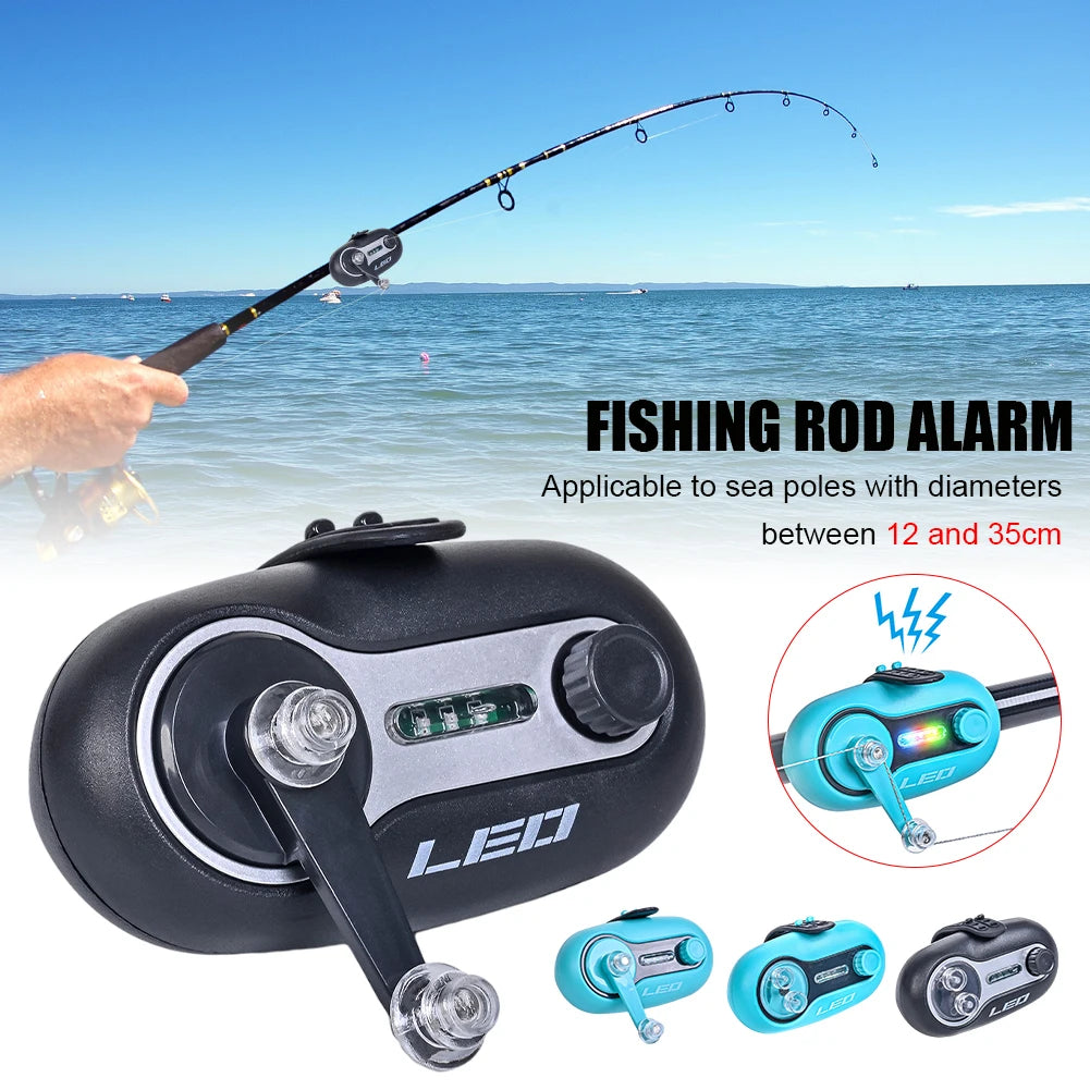 Electronic Carp Fishing Alarm - Bite Bait Indicator with Sound and Light, Sea Rod Alarm Bell Tool, Pole Tip Clip Siren