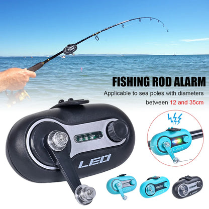 Electronic Carp Fishing Alarm - Bite Bait Indicator with Sound and Light, Sea Rod Alarm Bell Tool, Pole Tip Clip Siren