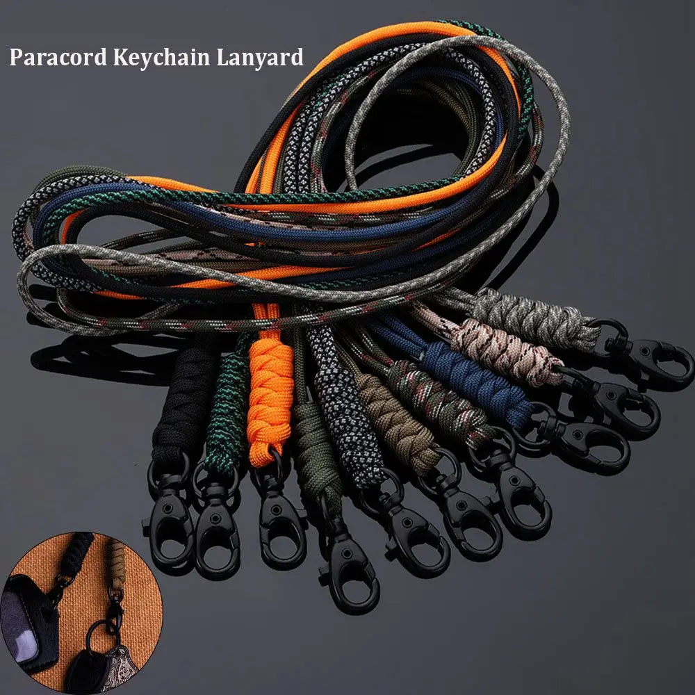 Emergency Survival Backpack: High Strength Paracord Keychain, Parachute Cord Lanyard with Rotatable Buckle Key Ring