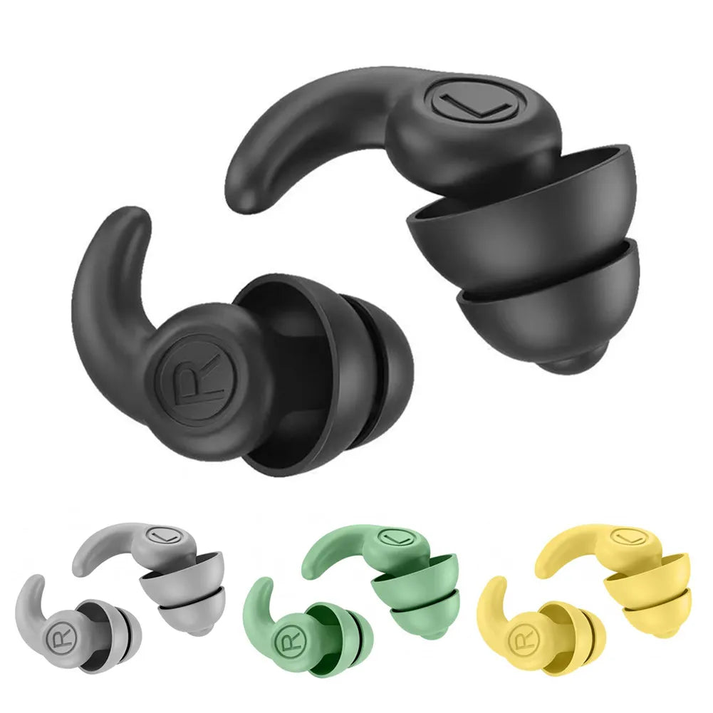 Dive into Silence with Anti-Noise Silicone Earplugs - Perfect for Sleeping, Diving, Surfing, and Swimming Ear Protection