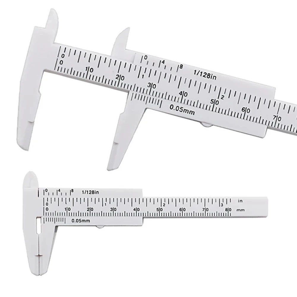 80mm Mini Plastic Sliding Vernier Caliper Gauge - Precision Measure Tool, Ruler, and Micrometer Hand Tool