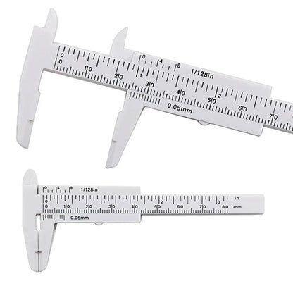 80mm Mini Plastic Sliding Vernier Caliper Gauge - Precision Measure Tool, Ruler, and Micrometer Hand Tool