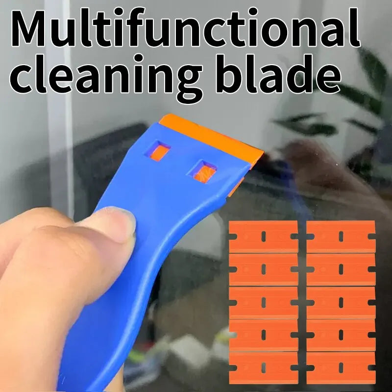 Multifunctional Glue Removal Scraper - Plastic Glass Cleaning Shovel for Car Film Application & Kitchen Cleaning