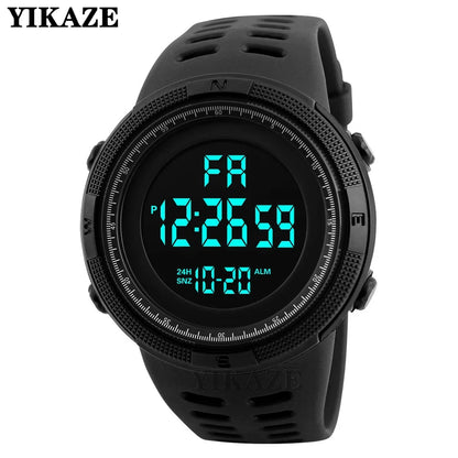 Men's Sports Digital Watch – Big Dial Luminous, Waterproof, Multifunction Military Electronic Wristwatch with Alarm