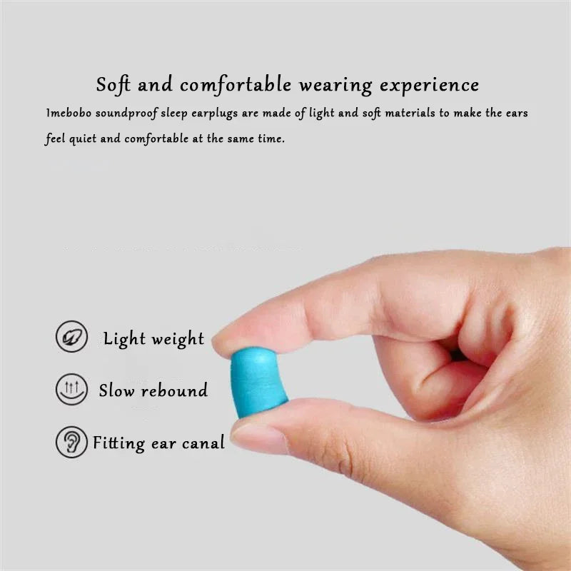 Soundproof Sleeping Ear Plugs - Soft Mute Anti-Noise Earplugs for Sleep, Slow Rebound Design for Students