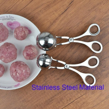 Stainless Steel Meat Ball Maker Tool | Round Rice Ball Shaper Spoon | Non-Stick Meatball Making Mold | Kitchen Gadget