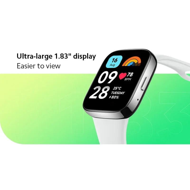 [World Premiere] Global Version Xiaomi Redmi Watch 3 Active - 1.83'' LCD Display, Bluetooth Call, 12 Days Battery, 5ATM Waterproof