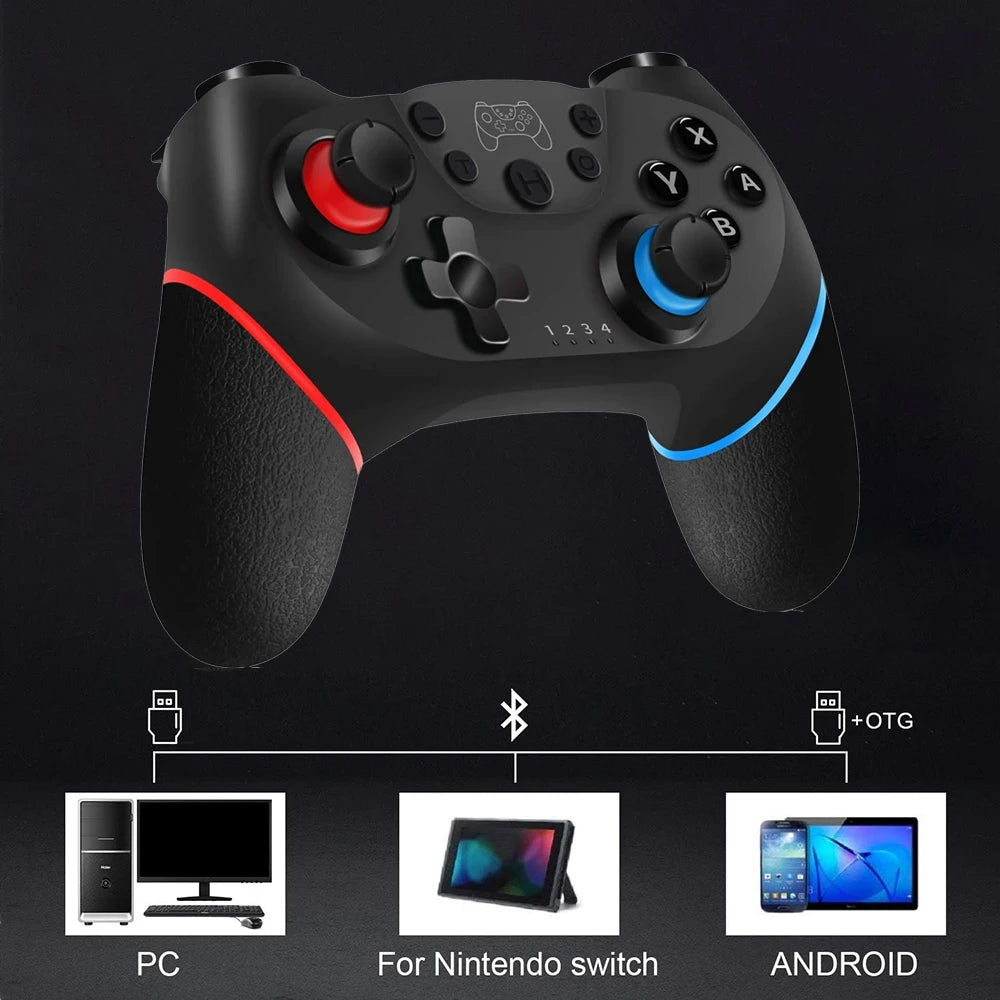 Wireless Bluetooth Controller – Compatible with NS, NS Lite, NS Oled, Android & PC, 6-Axis Joystick Gamepad