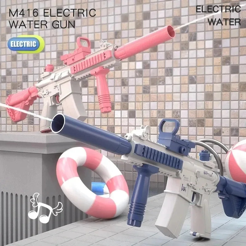 M416 Electric Water Gun - Fully Automatic Shooting Toy for Beach and Outdoor Entertainment, Perfect Gift for Children and Adults