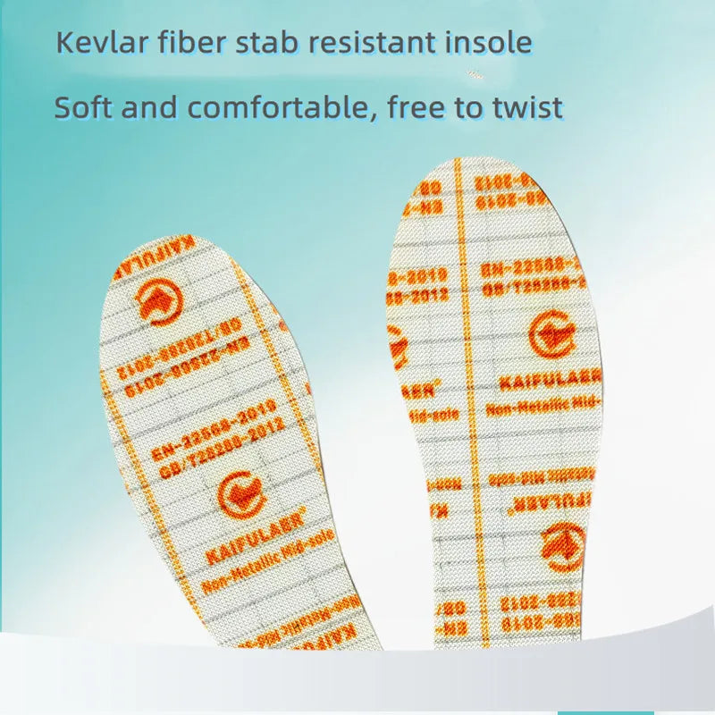 Kevlar Outdoor Safety Shoe Insoles - Anti-Puncture, Stab-Resistant, Damping Pads for Soft, Wearable Protection