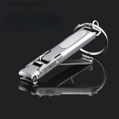 Ultra-Thin Foldable Stainless Steel Nail Clipper - Portable Toe and Fingernail Cutter for Manicure and Pedicure