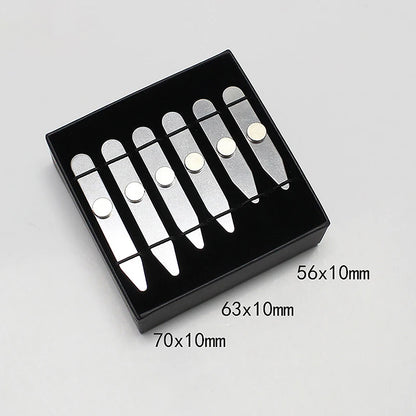 Stainless Steel Collar Stays Set: 3 Sizes for Men's Collar Support - Business Men's Gift, Shirt Bone Stiffener Inserts