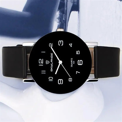 Hot Sale Fashion Leather Bracelet Watch for Women – Black Quartz Casual Wrist Watch 2022