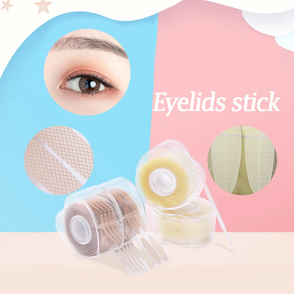 Double Eyelid Sticker Eyelid Tape: Clear Beige Fold Eyelid Stripe for Natural Invisible Big Eyes Makeup - Beauty Tools