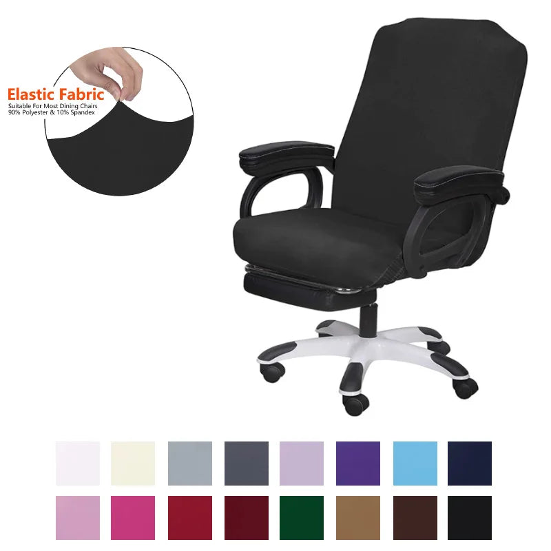 Stretch Spandex Office Chair Covers | Anti-Dirty Computer Seat Cover | Removable Slipcovers for Chairs