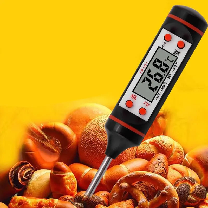 Digital Probe Kitchen Thermometer: Electronic Liquid Grill Thermometer for Food Baking