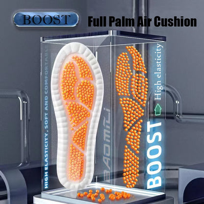 High-Elasticity Sport Insoles: Triple Shock Absorbing Pad with PU Memory Foam Air-Cushion - Super Soft Sneaker Soles