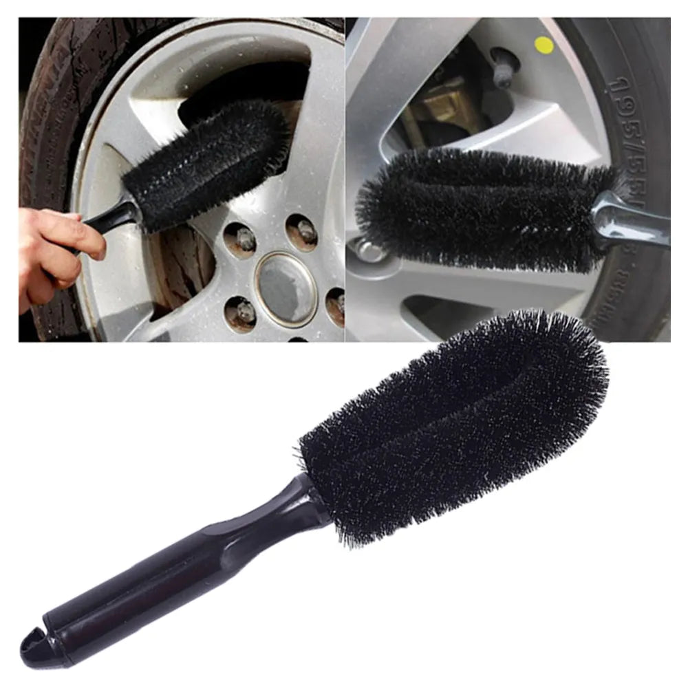 Car Wheel Brush - Tire Cleaning Brushes - Rim Scrubber Cleaner Duster - Motorcycle Truck Wheels Detailing Tool