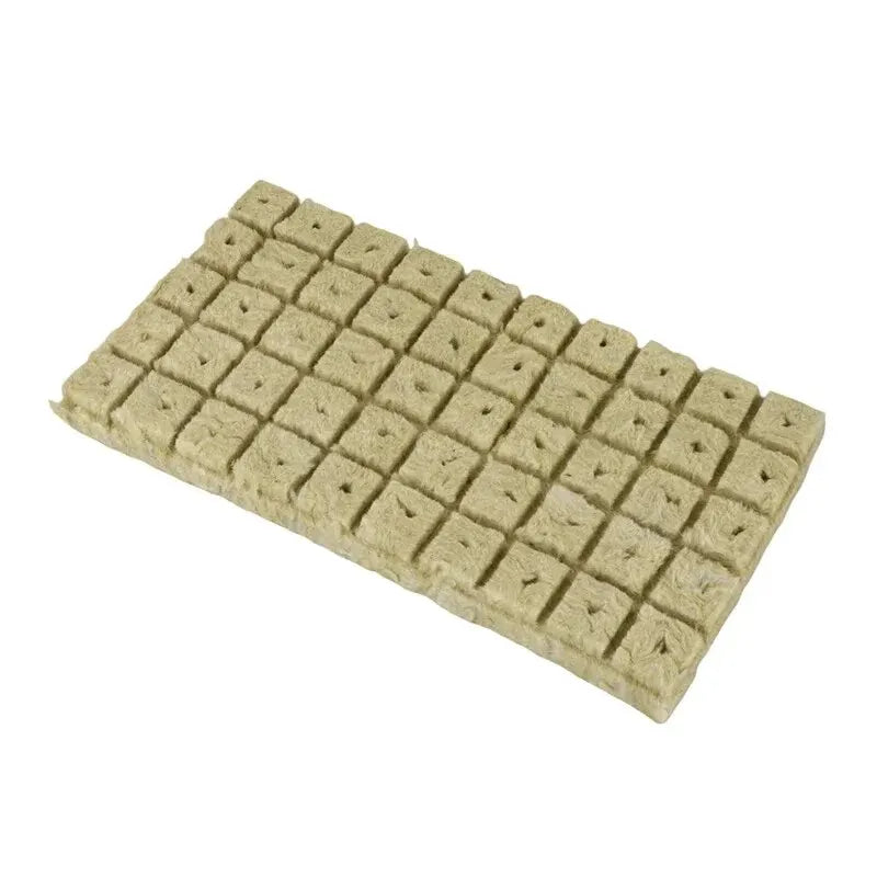 Stonewool Hydroponic Grow Media Cubes: 50pcs 25x25x25mm Plant Cubes for Soilless Substrate - Seeded Rock Wool Plug Seedling Block