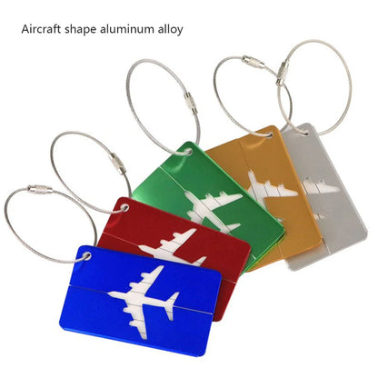 Aluminum Alloy Luggage Tag: Metal Boarding Identification Holder for Aircraft Check-In - External Travel Identification Card