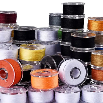 25/20 Colors Set Bobbin Thread Polyester Spools - Sewing Machine Bobbins with Storage Box for Embroidery and Sewing Accessories